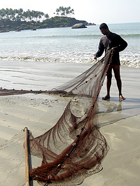 India. Fishermen in goa.