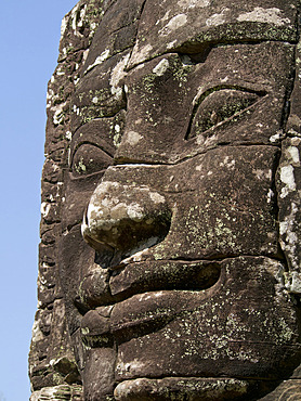 Detail of carving, Angkor Wat Archaeological Park, UNESCO World Heritage Site, Siem Reap, Cambodia, Indochina, Southeast Asia, Asia