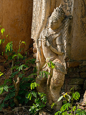 Old abandoned Buddhist temples in the Inle Lake region, Shan state, Myanmar, Asia