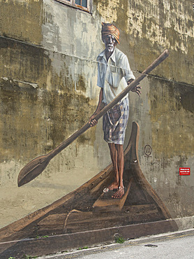 Street art mural in Penang, Malaysia, Southeast Asia, Asia