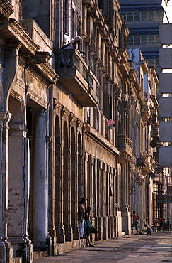 Cuba, the malecon at sunset. Old havana