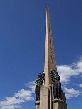 Obelisk marking the first constitution after Independence. Montevideo, Uruguay, South America