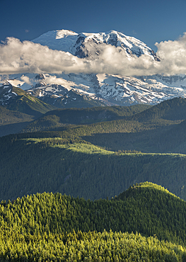 View of Mount Rainier, Washington State, United States of America, North America