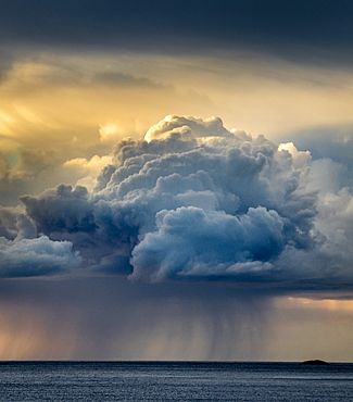 Rain cloud, Senja, Norway, Scandinavia, Europe