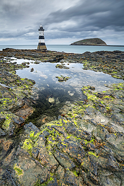 Trwyn Du Lighthouse, Penmon Point, Anglesey, Wales, United Kingdom, Europe