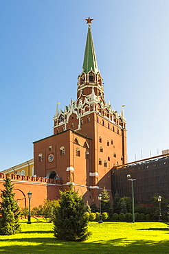 Trinity Gate Tower of the Kremlin, UNESCO World Heritage Site, Moscow, Russia, Europe