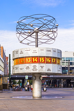 World Clock at Alexanderplatz in Berlin, Germany, Europe