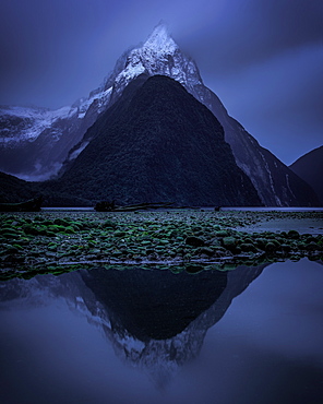 Mitre Peak, Milford Sound, Fiordland National Park, UNESCO World Heritage Site, South Island, New Zealand, Pacific