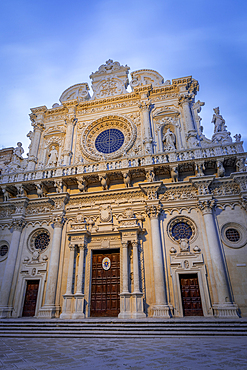 Baroque facade of Basilica di Santa Croce, Lecce, Puglia, Italy, Europe