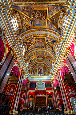 Interior of St. Paul's Cathedral, Mdina, Malta