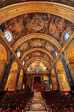 Interior of St. John's Co-Cathedral, UNESCO, Valletta, Malta