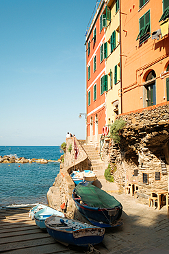 Riomaggiore, Cinque Terre, La Spezia province in Liguria region, Italy, Europe