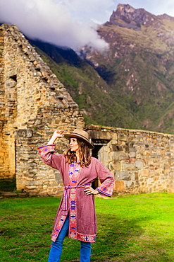 Woman at Choquequirao, Peru, South America