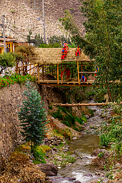 Ollantaytambo bridge, Peru, South America