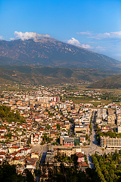 Bird's eye view of the city of Berat, Albania, Europe