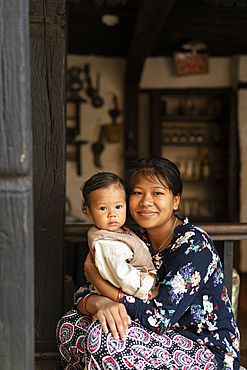 A Nepali woman with her baby, Nuwacot, Nepal, Asia