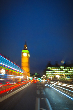 Looking towards the Houses of Parliament from Westminster Bridge, London, England, United Kingdom, Europe