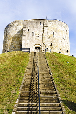 Clifford's Tower, York Castle, York, North Yorkshire, England, United Kingdom, Europe