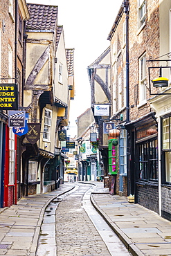 The Shambles, a preserved medieval street in York, North Yorkshire, England, United Kingdom, Europe