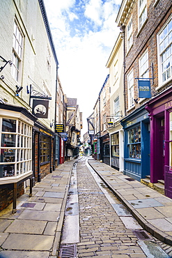 The Shambles, a preserved medieval street in York, North Yorkshire, England, United Kingdom, Europe