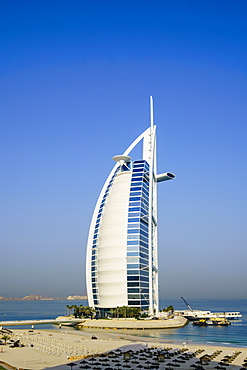 Burj Al Arab hotel, iconic Dubai landmark, Jumeirah Beach, Dubai, United Arab Emirates, Middle East