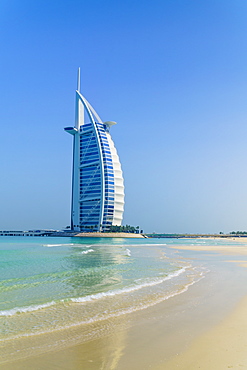 Burj Al Arab hotel, iconic Dubai landmark, Jumeirah Beach, Dubai, United Arab Emirates, Middle East