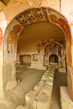 David Gareja, a rock-hewn Georgian Orthodox monastery complex located in the Kakheti region, Georgia, Central Asia, Asia