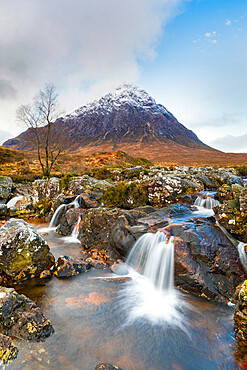 Buachaille Etive Mor, River Coupall, Glen Etive, Western Highlands, Scotland, United Kingdom, Europe