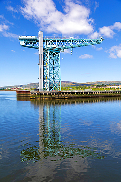 Clydebank Titan, cantilever crane, River Clyde, Clydebank, Scotland, United Kingdom, Europe