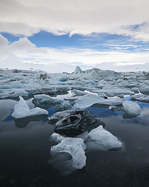 Icebergs floating in Jokulsarlon Glacier Lagoon, Iceland, Polar Regions