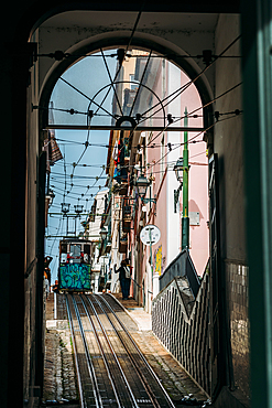 Bica Furnicular in Lisbon, Portugal, Europe