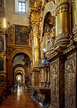 Saint Francis Church, interior, Quito, Pichincha Province, Ecuador, South America