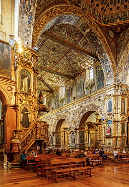 Saint Francis Church, interior, Quito, Pichincha Province, Ecuador, South America