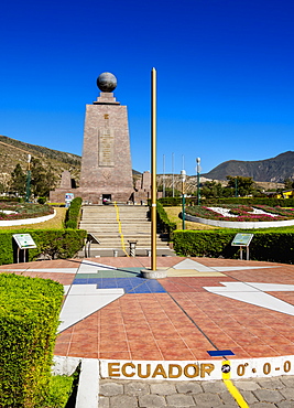 Monument to the Equator, Ciudad Mitad del Mundo (Middle of the World City), Pichincha Province, Ecuador, South America