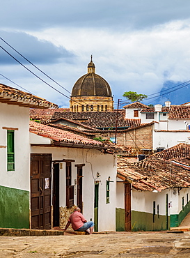 Street of Barichara, Santander Department, Colombia, South America