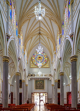 Las Lajas Sanctuary, interior, Narino Departmant, Colombia, South America