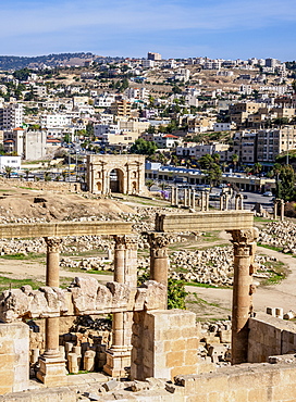 North Theatre, Jerash, Jerash Governorate, Jordan, Middle East