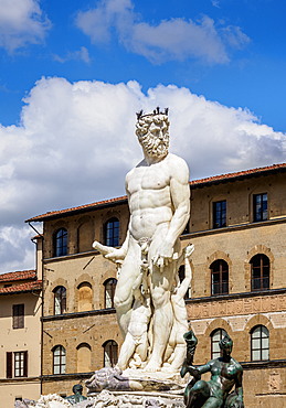 Fountain of Neptune, Piazza della Signoria, Florence, UNESCO World Heritage Site, Tuscany, Italy, Europe