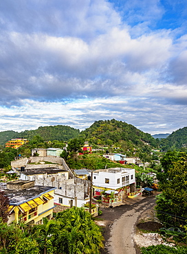 Nine Mile, Bob Marley's birthplace, elevated view, Saint Ann Parish, Jamaica, West Indies, Caribbean, Central America