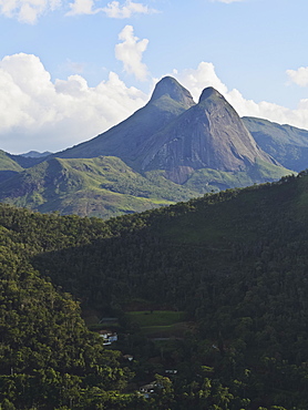 View of the mountains surrounding Petropolis, State of Rio de Janeiro, Brazil, South America