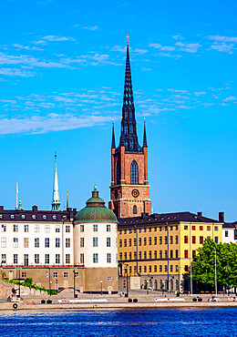 View towards the Riddarholmen Island, Stockholm, Stockholm County, Sweden, Scandinavia, Europe