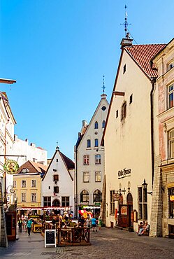 View towards the Restaurant Olde Hansa, Tallinn, Estonia