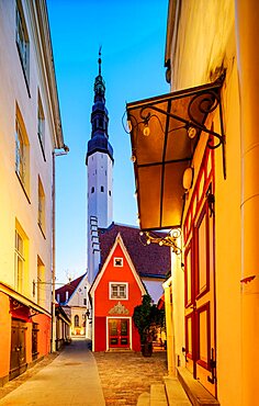 View towards the Holy Spirit Church Spire, Tallinn, Estonia