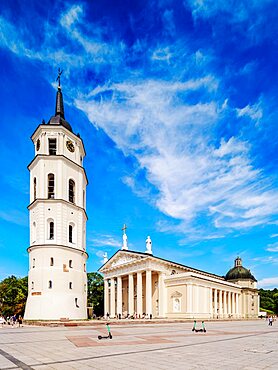 Cathedral Basilica of St Stanislaus and St Ladislaus and Bell Tower, Old Town, Vilnius, Lithuania