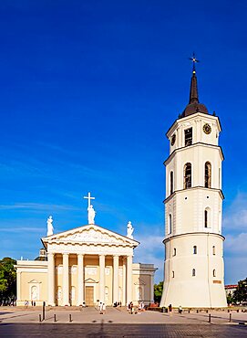 Cathedral Basilica of St Stanislaus and St Ladislaus and Bell Tower, Old Town, Vilnius, Lithuania