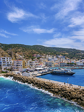 Port in Pigadia, Karpathos Island, Dodecanese, Greek Islands, Greece, Europe