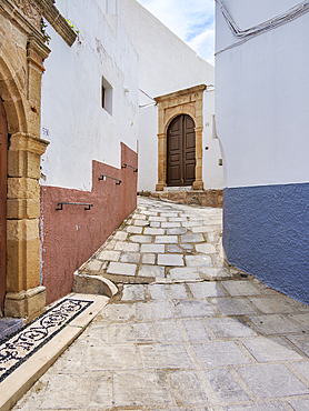 Street of Lindos Village, Rhodes Island, Dodecanese, Greek Islands, Greece, Europe