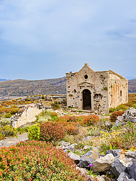 Venetian Fort Ruins, Imeri Gramvousa, Chania Region, Crete, Greek Islands, Greece, Europe