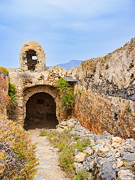 Venetian Fort Ruins, Imeri Gramvousa, Chania Region, Crete, Greek Islands, Greece, Europe