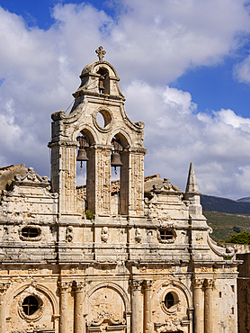 Arkadi Monastery, detailed view, Rethymno Region, Crete, Greek Islands, Greece, Europe